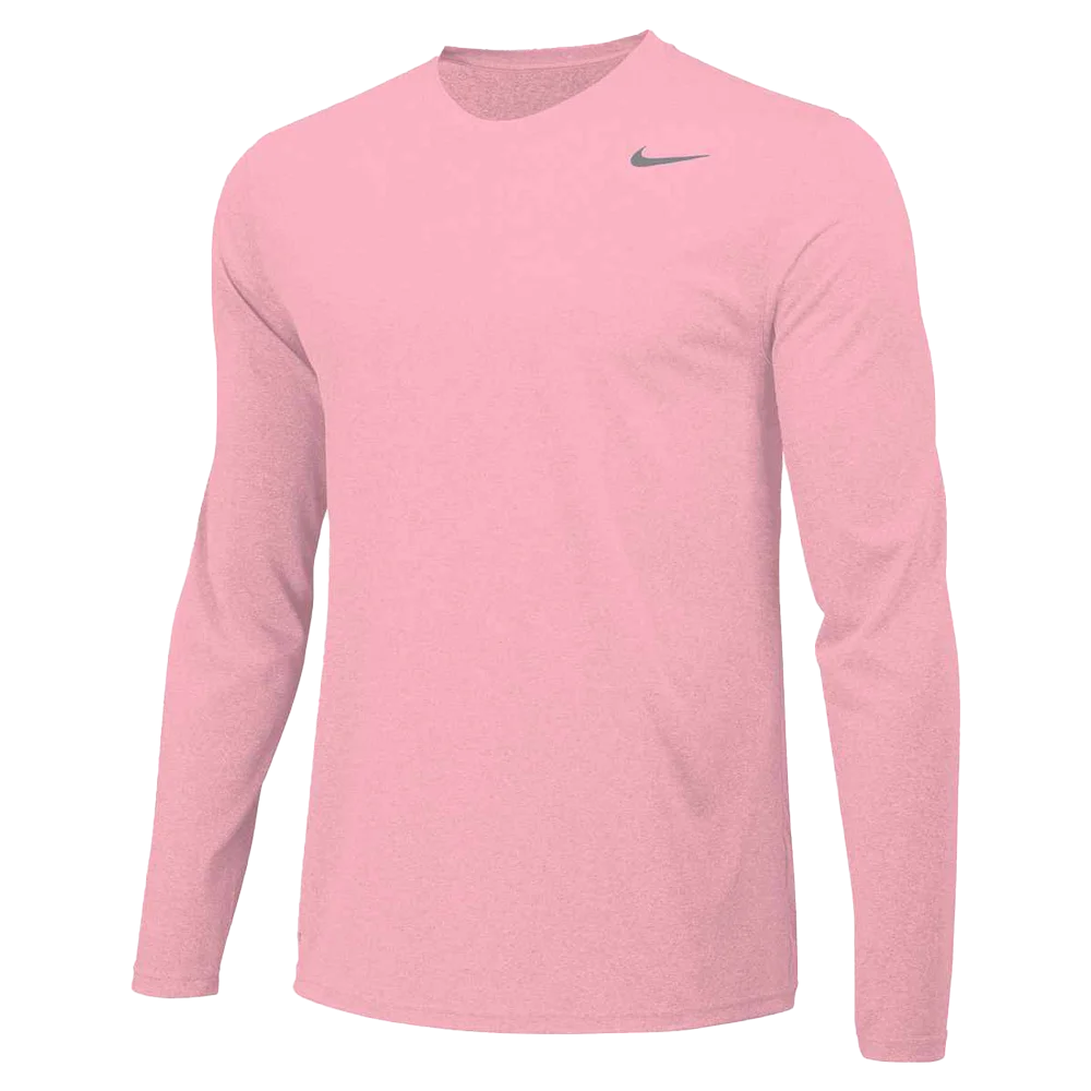 Nike Men's Team Legend Long Sleeve Crew Pink color
