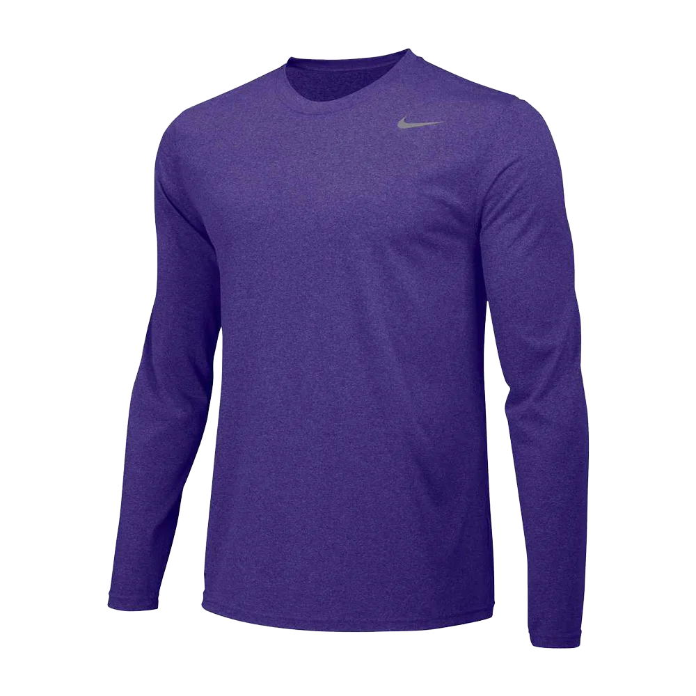 Nike Men's Team Legend Long Sleeve Crew Purple color