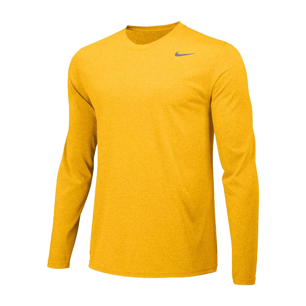 Nike Men's Team Legend Long Sleeve Crew Yellow color