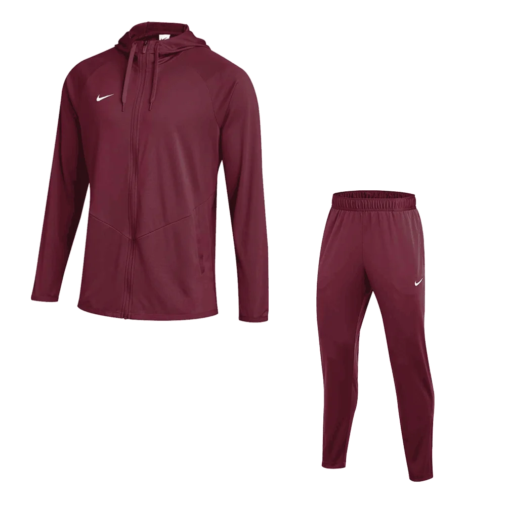 Nike Men's Team  Relentless Set - Jacket and Pants maroon  color 