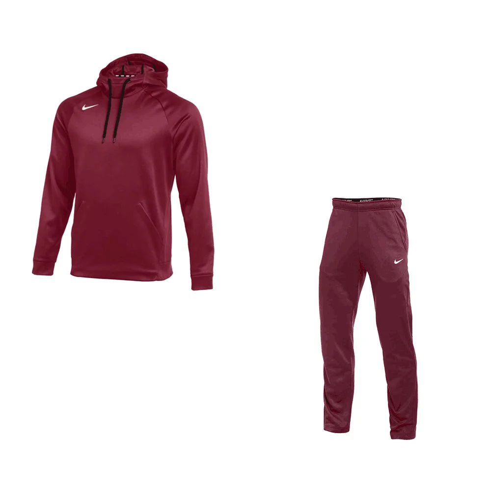 Nike Men's Therma Set - Hoodie and Pants Maroon color