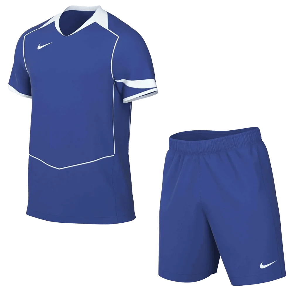 Nike Men's Total 90 Dri-FIT Soccer Jersey and Shorts Blue color.
