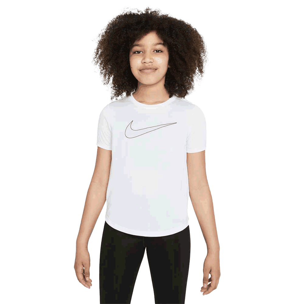 Nike One Big Kids Girl's Dri-Fit Short Sleeve Training Top