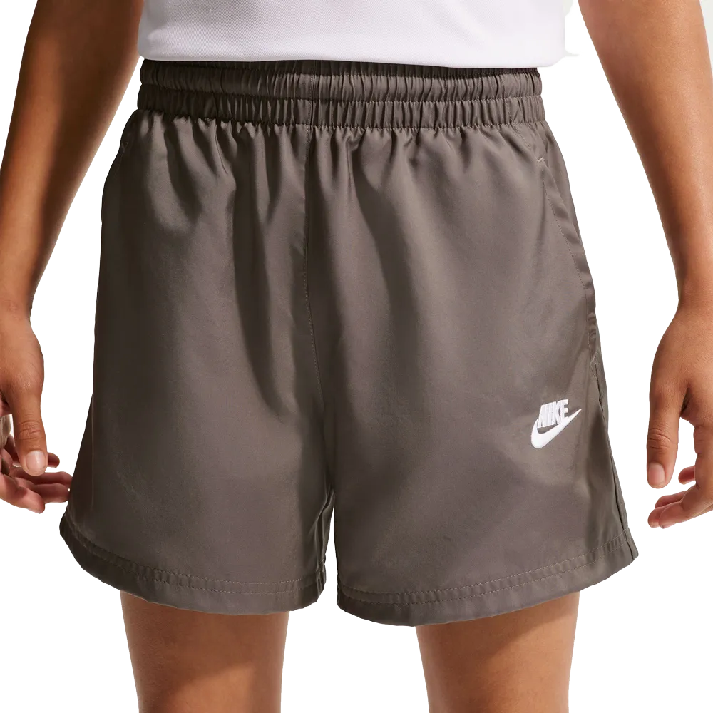 Nike Sportswear Club Big Kids' 4.5" Woven Shorts Brown color