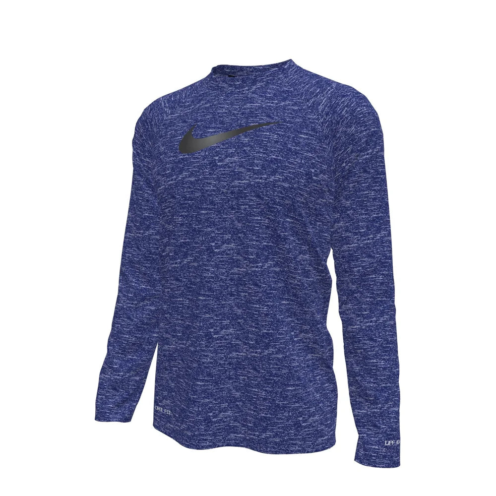 Nike Swim Boys Hydroguard Essential Big Kids Dri-FIT UV Long Sleeve Top navy color