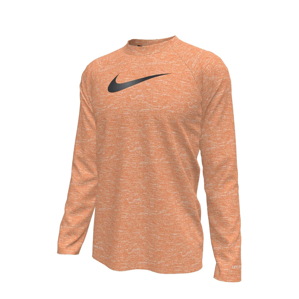 Nike Swim Boys Hydroguard Essential Big Kids Dri-FIT UV Long Sleeve Top Orange  color..