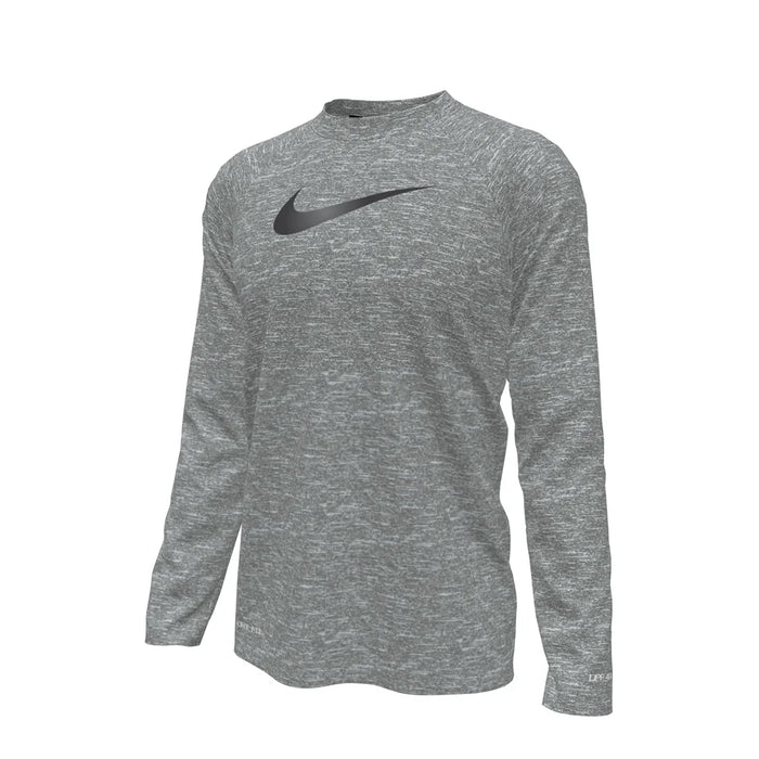 Nike Swim Boys Hydroguard Essential Big Kids Dri-FIT UV Long Sleeve Top grey color