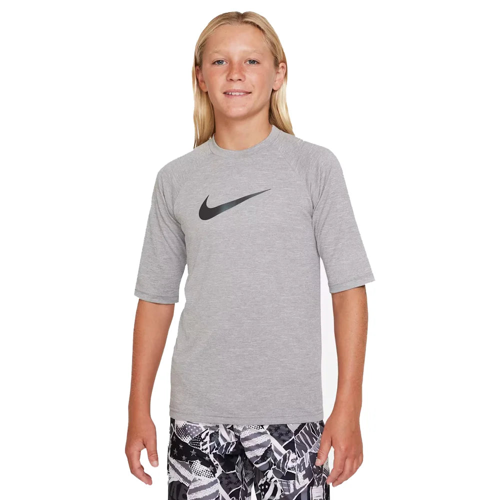 Nike Swim Boys Hydroguard Essential Big Kids Dri-FIT UV Short Sleeve Top