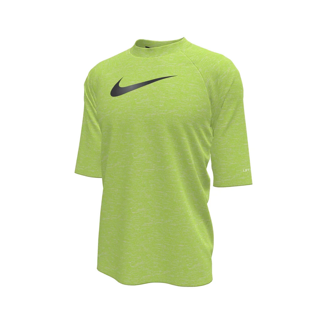 Nike Swim Boys Hydroguard Essential Big Kids Dri-FIT UV Short Sleeve Top green