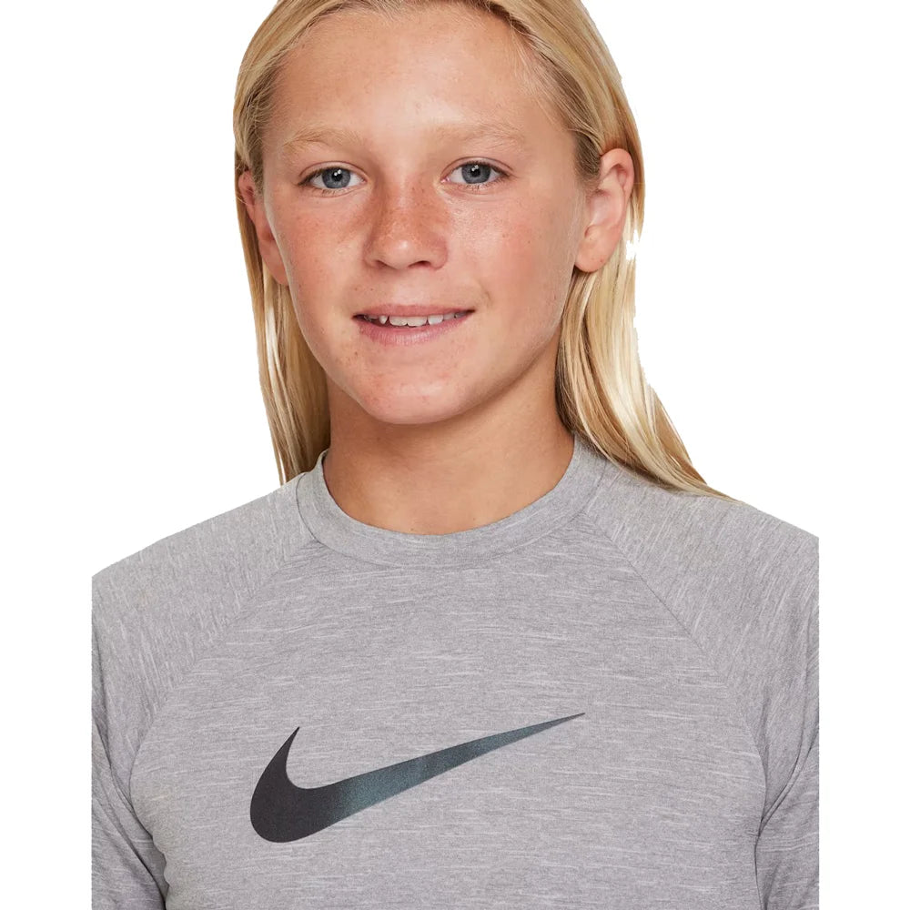 Nike Swim Boys Hydroguard Essential Big Kids Dri-FIT UV Short Sleeve Top