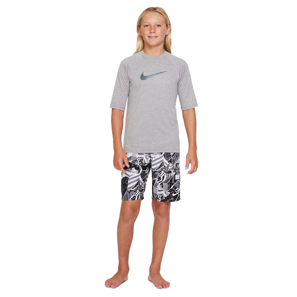 Nike Swim Boys Hydroguard Essential Big Kids Dri-FIT UV Short Sleeve Top