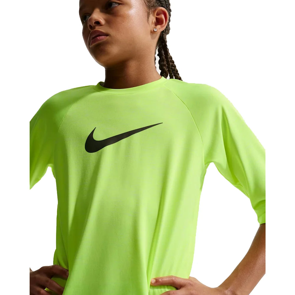 Nike Swim Boys Hydroguard Essential Big Kids Dri-FIT UV Short Sleeve Top