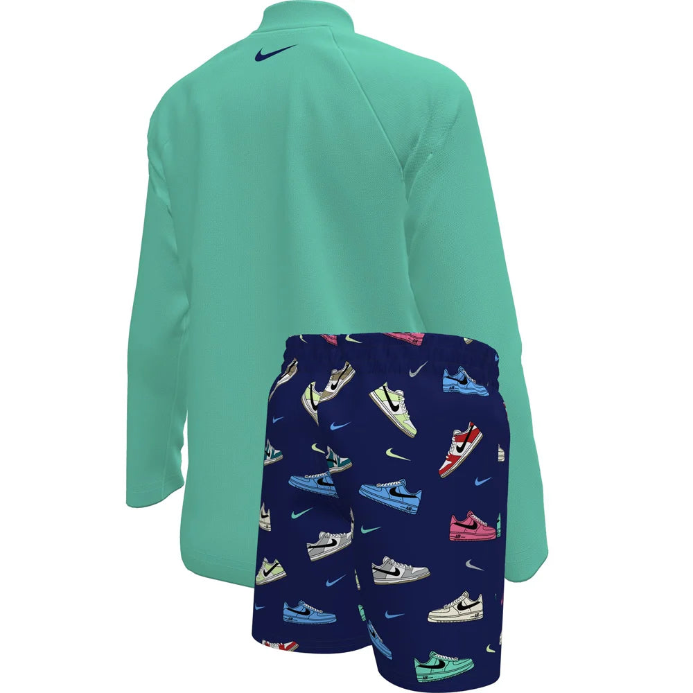 Nike Swim Boys Set Little Kids Long Sleeve Top & Short Set
