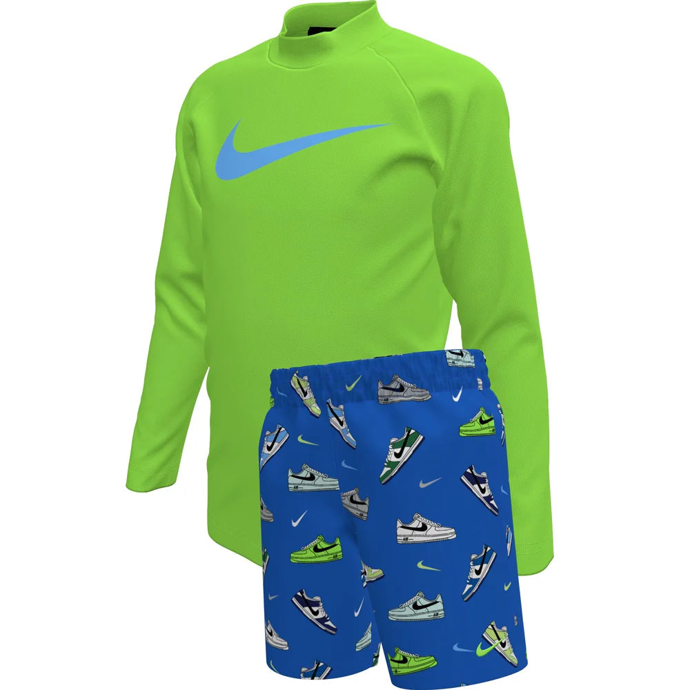 Nike Swim Boys Set Little Kids Long Sleeve Top & Short Set