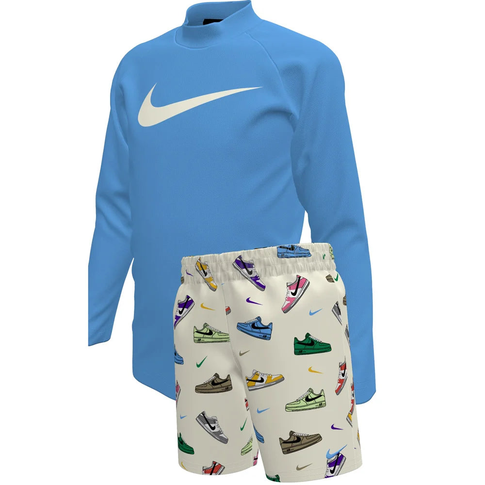 Nike Swim Boys Set Little Kids Long Sleeve Top & Short Set