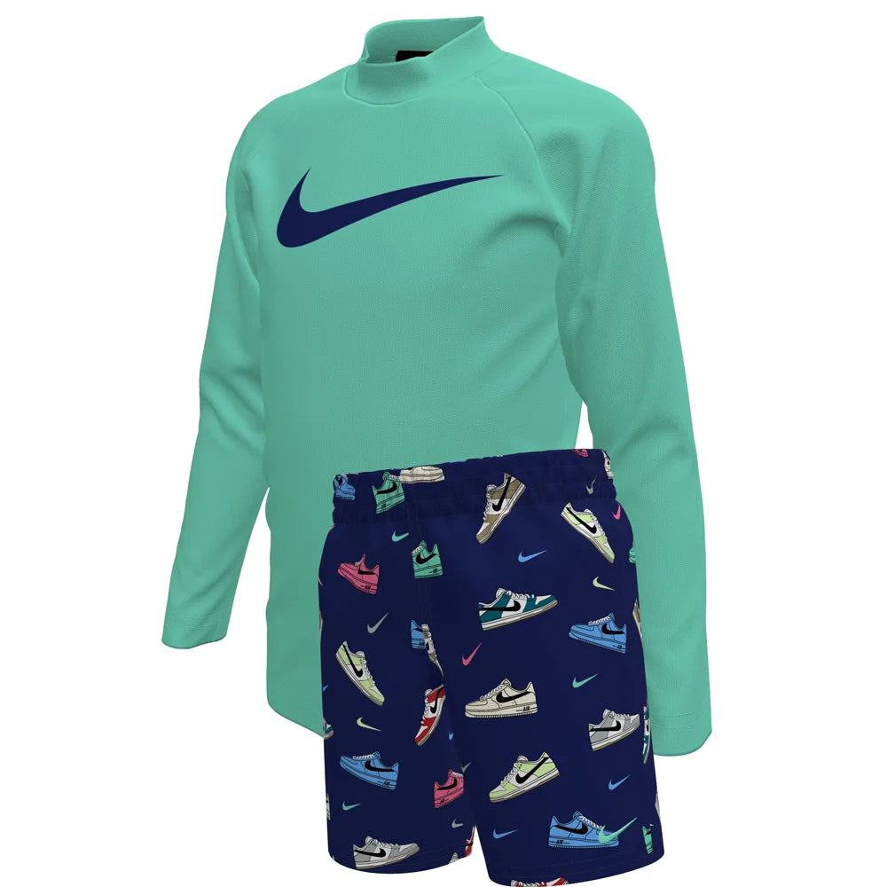 Nike Swim Boys Set Little Kids Long Sleeve Top & Short Set