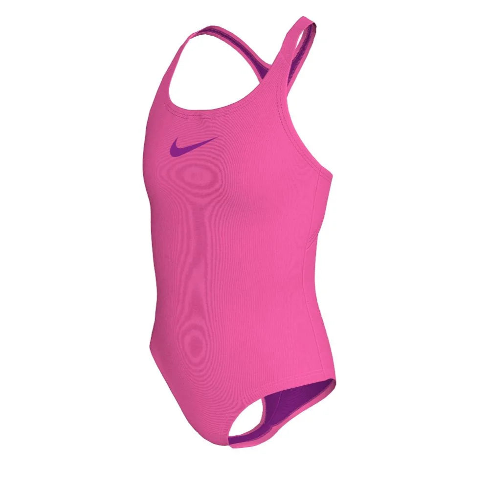Nike Swim Girls Effortless Essential Big Kids Racerback One Piece pink..