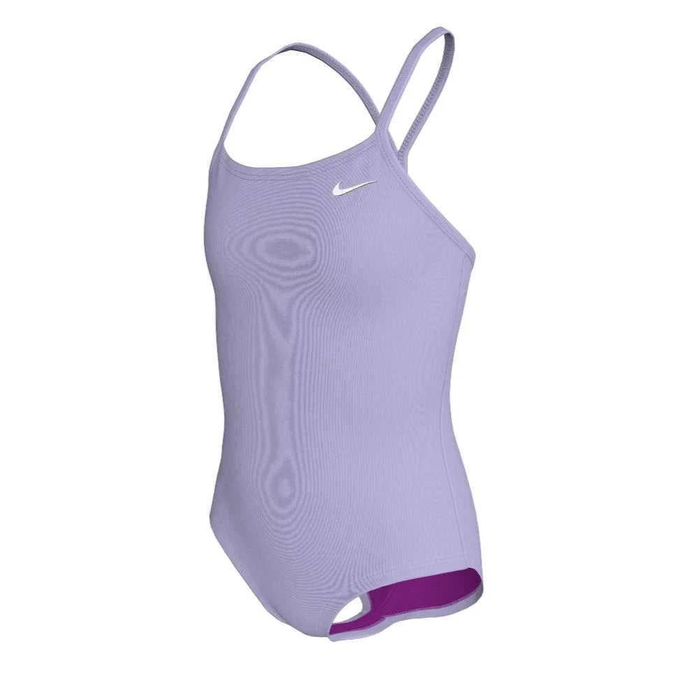 Nike Swim Girls Essential Big Kids Racerback One Piece Purple color..