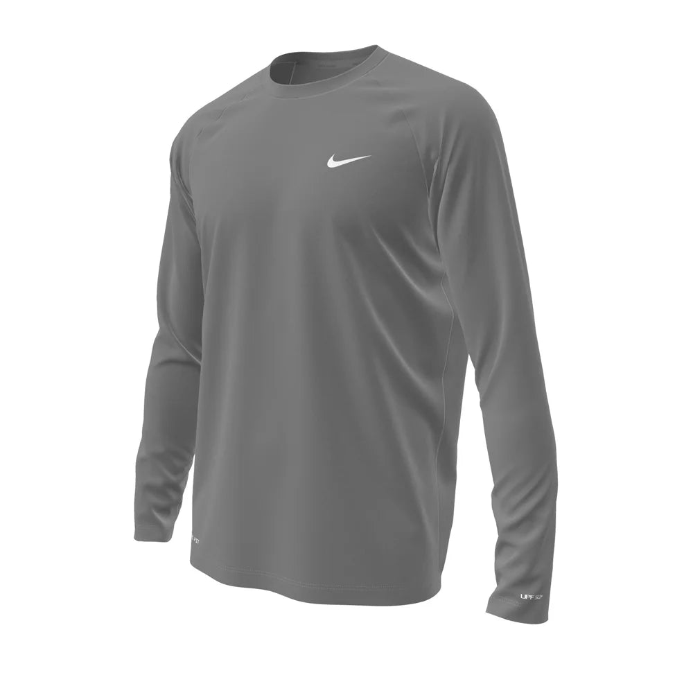 Nike Swim Men's Hydroguard Essential Dri-FIT UV Long Sleeve Top grey