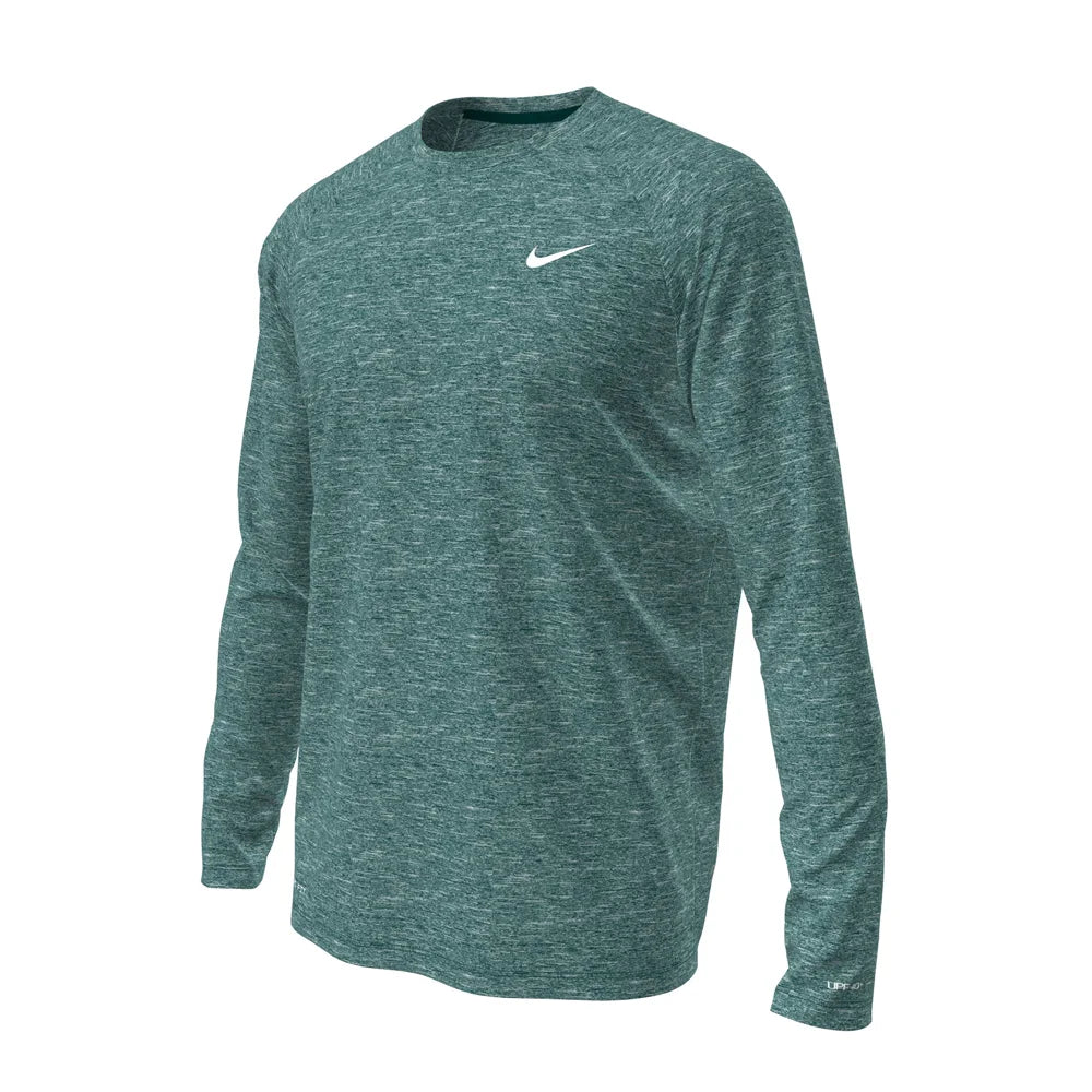 Nike Swim Men's Hydroguard Essential Dri-FIT UV Long Sleeve Top blue color.