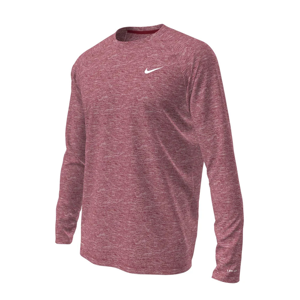 Nike Swim Men's Hydroguard Essential Dri-FIT UV Long Sleeve Top Red