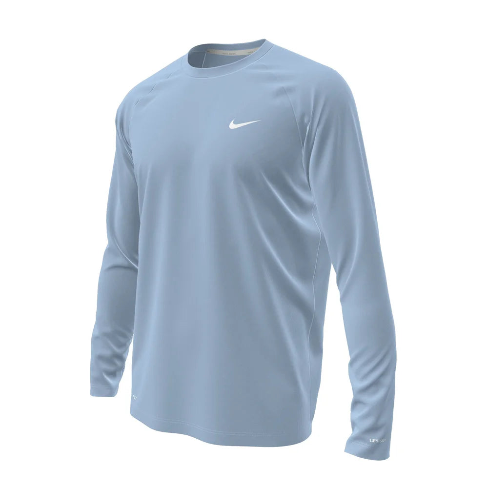 Nike Swim Men's Hydroguard Essential Dri-FIT UV Long Sleeve Top blue