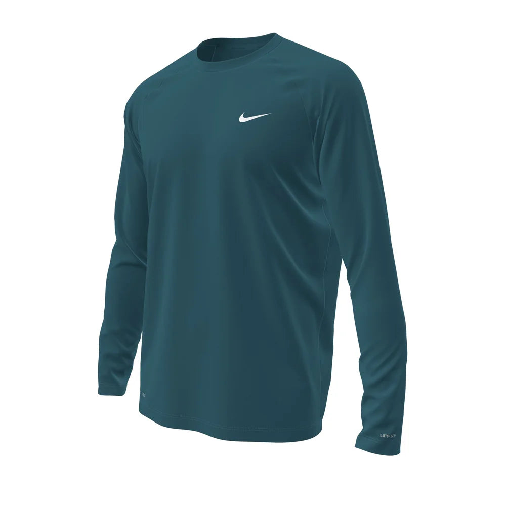 Nike Swim Men's Hydroguard Essential Dri-FIT UV Long Sleeve Top green