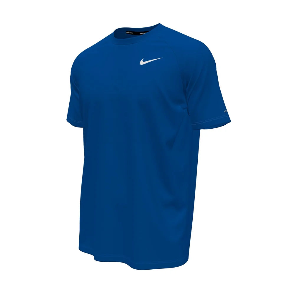 Nike Swim Men's Hydroguard Essential Dri-FIT UV Short Sleeve Top  Blue