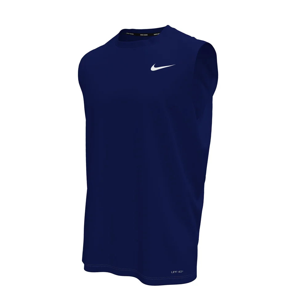 Nike Swim Men's Hydroguard Essential  Dri-FIT UV Sleeveless Top navy