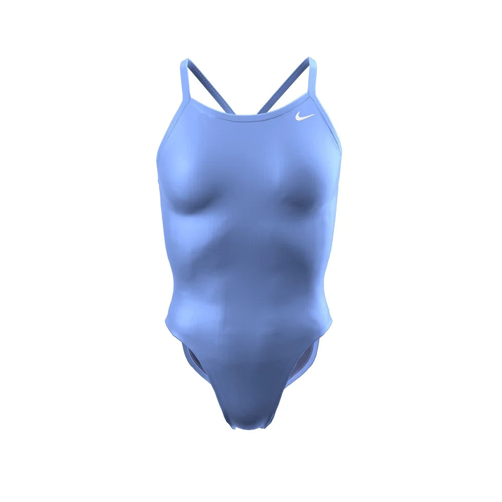 Nike Swim Women's HydraStrong Solid Racerback One Piece blue color