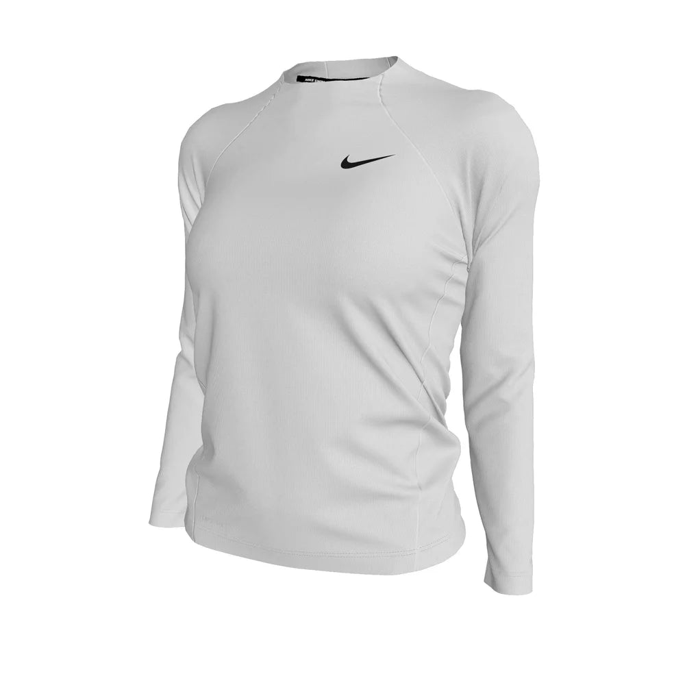 Nike Swim Women's Hydroguard Dri-FIT UV Long Sleeve Top white