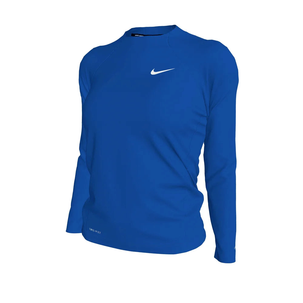 Nike Swim Women's Hydroguard Dri-FIT UV Long Sleeve Top blue