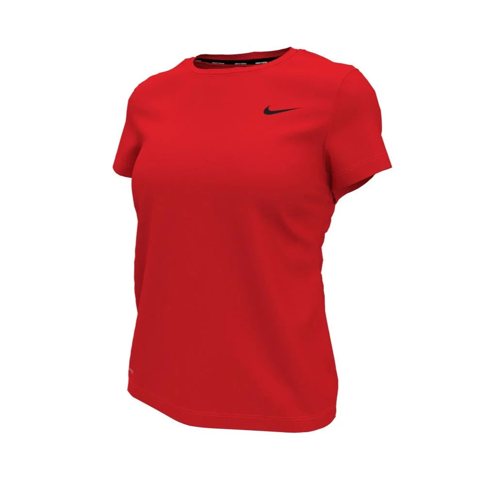 Nike Swim Women's Hydroguard Dri-FIT UV Short Sleeve Top red color