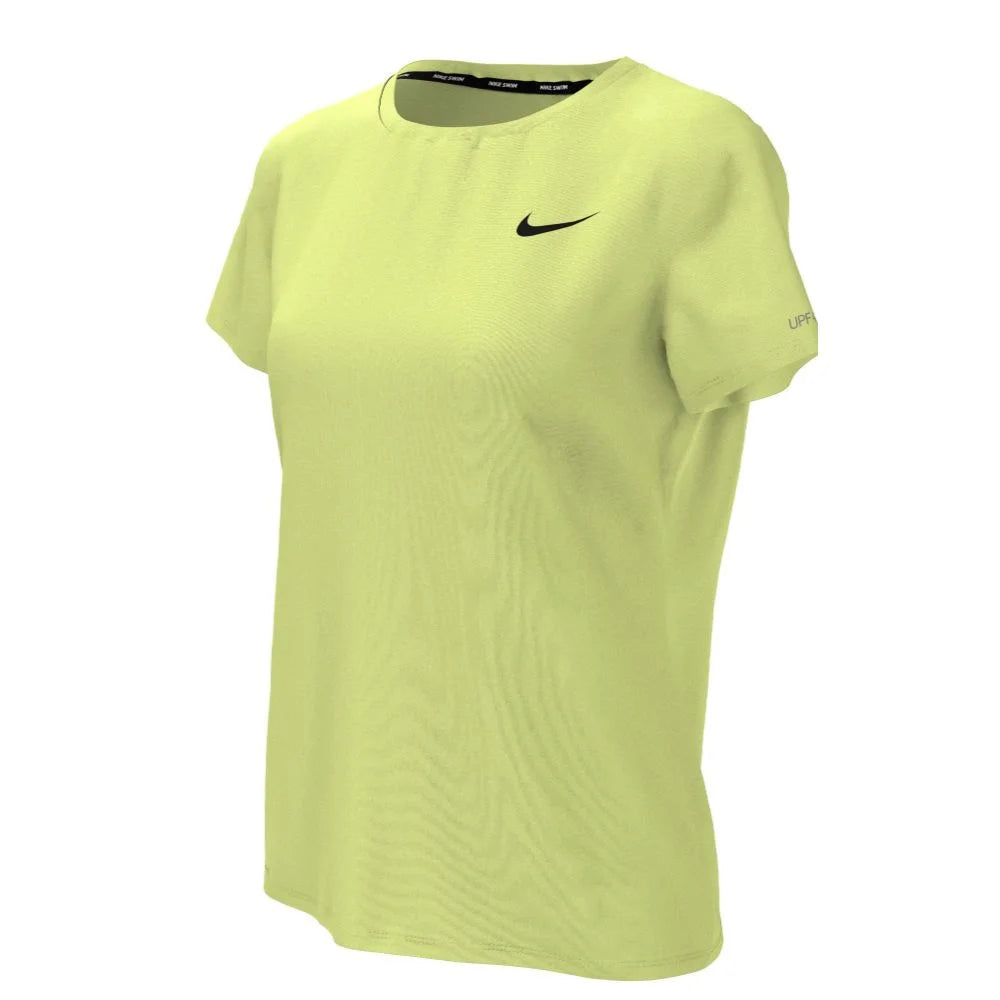 Nike Swim Women's Hydroguard Dri-FIT UV Short Sleeve Top yellow