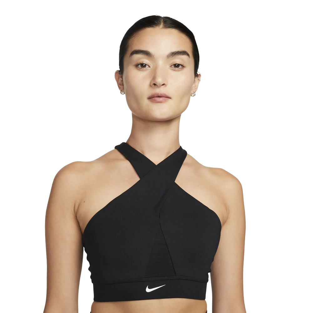 Nike Swoosh Icon Clash Wrap Women s Black Sports Bra Midway Sports