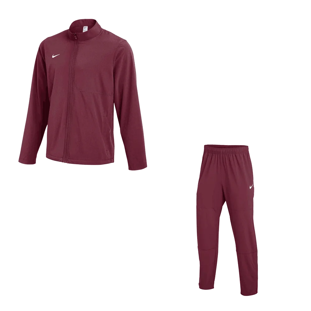 Nike Team Dry Woven Set - Jacket and Pants maaroon color