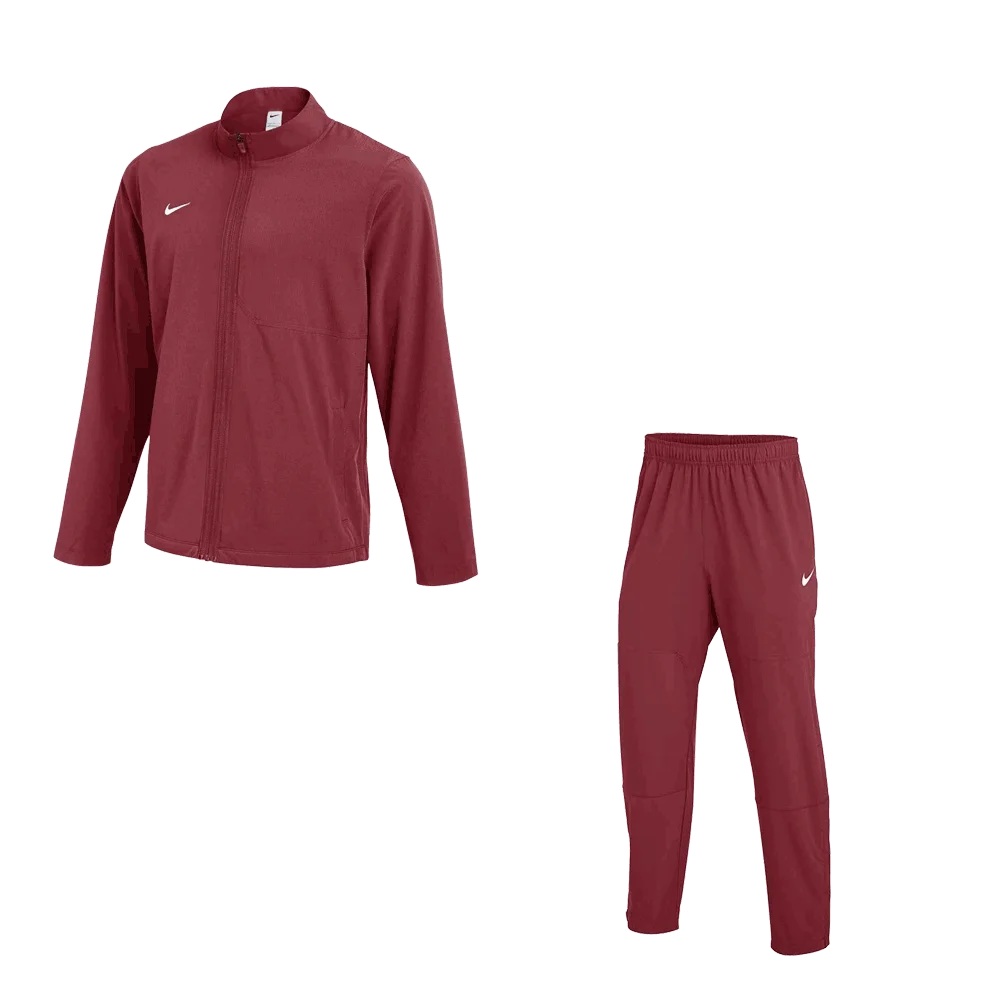 Nike Team Dry Woven Set - Jacket and Pants maroon color