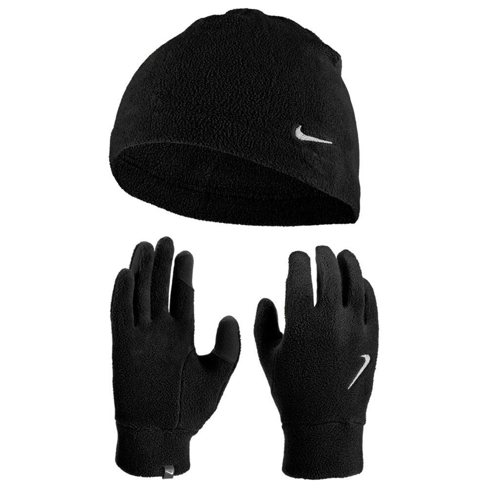 Nike Unisex Fleece Hat And Glove Set Black color