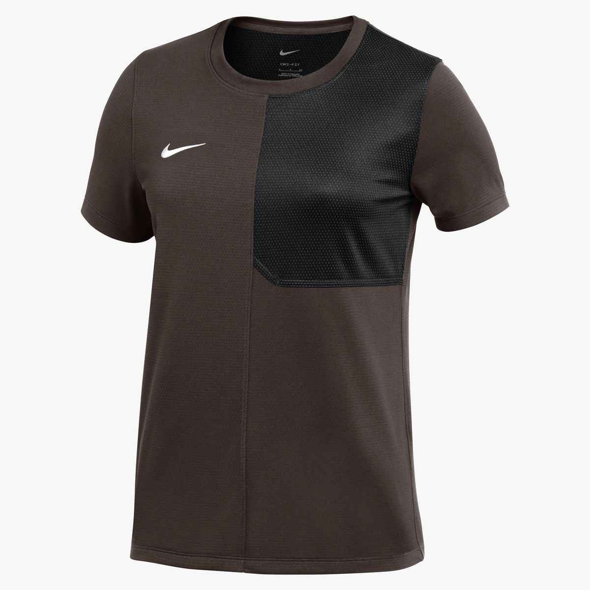 Nike Women's Dri-FIT Short-Sleeve UV Coach Top (Stock) Brown color