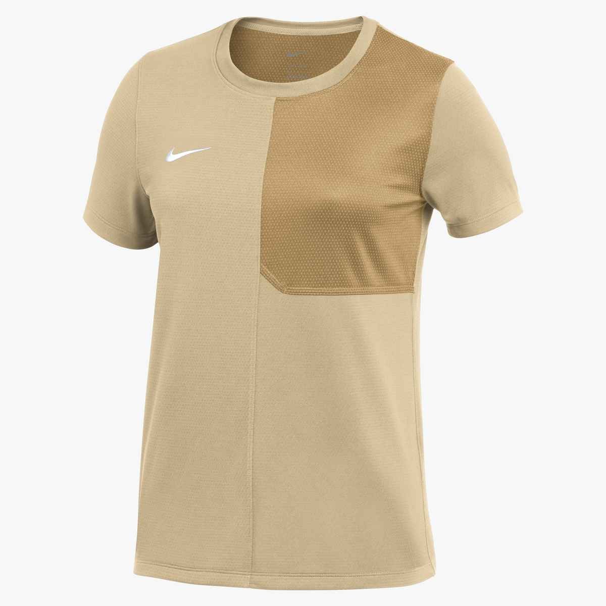 Nike Women's Dri-FIT Short-Sleeve UV Coach Top (Stock) Khaki color 