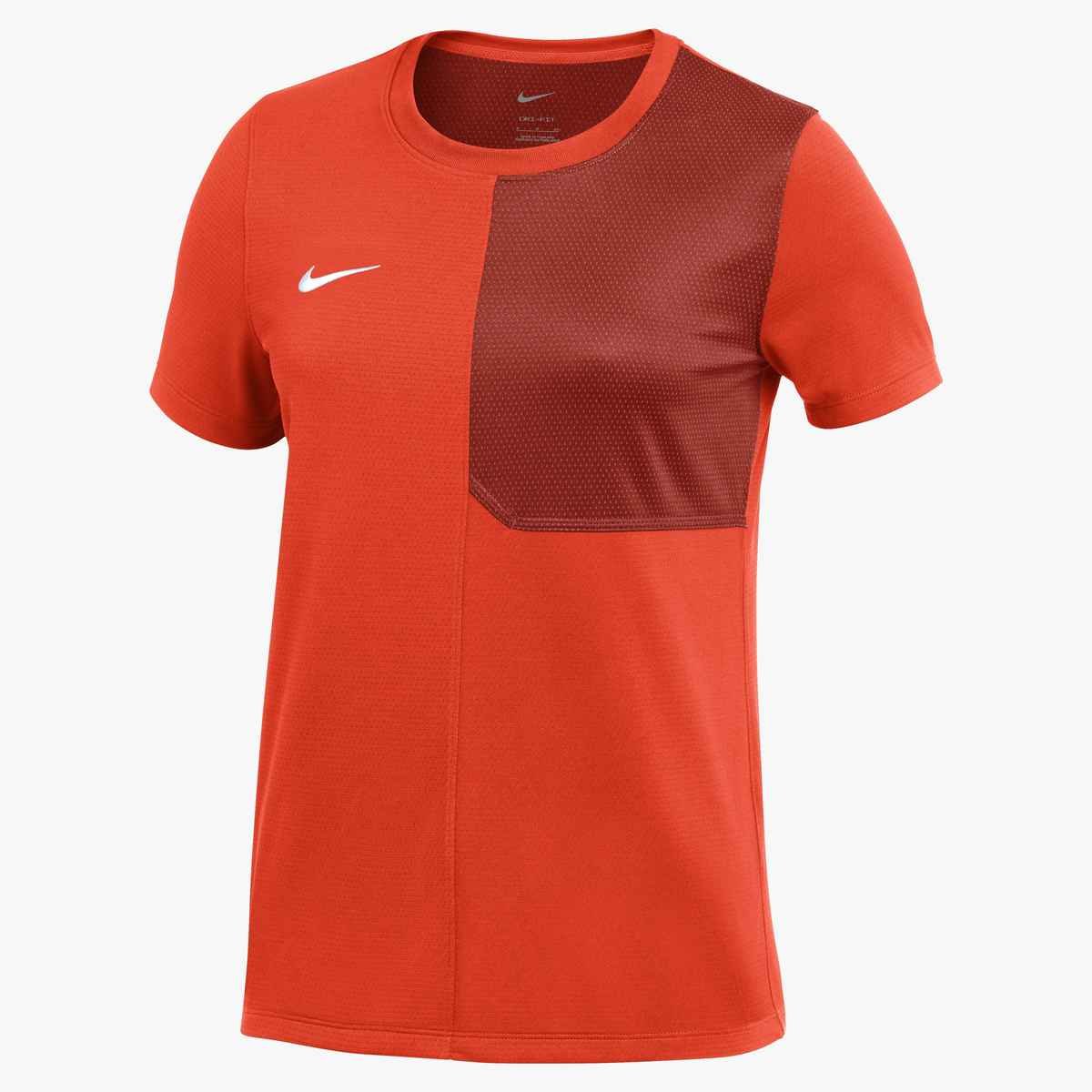 Nike Women's Dri-FIT Short-Sleeve UV Coach Top (Stock) Orange color