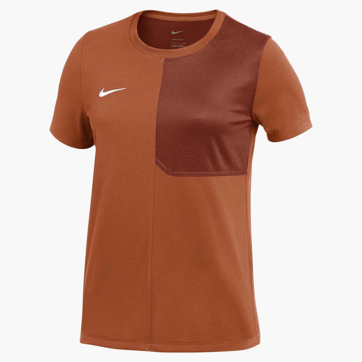 Nike Women's Dri-FIT Short-Sleeve UV Coach Top (Stock) Orange color
