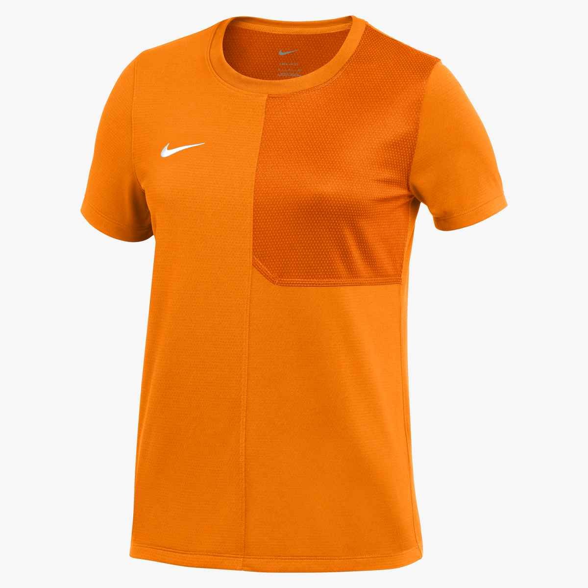 Nike Women's Dri-FIT Short-Sleeve UV Coach Top (Stock) Orange color