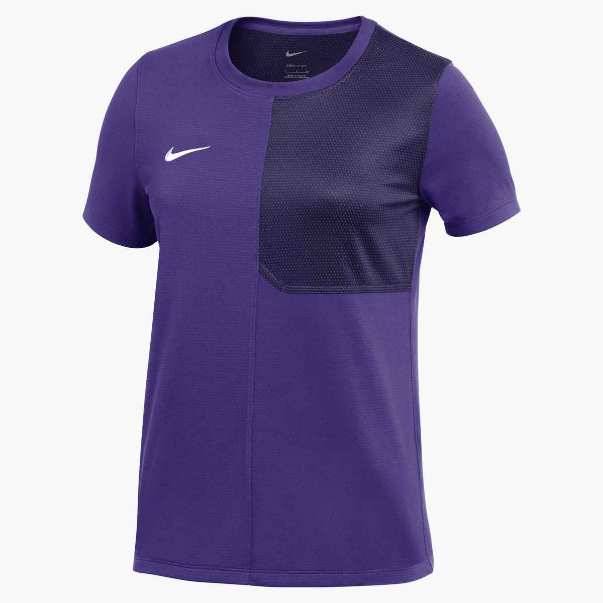 Nike Women's Dri-FIT Short-Sleeve UV Coach Top (Stock) Purple color
