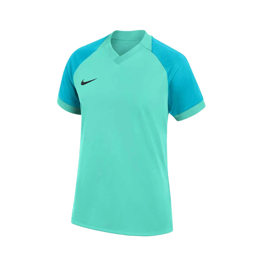 Nike Women's Dri-FIT Trophy VI V-Neck Short-Sleeve Soccer Jersey blue.