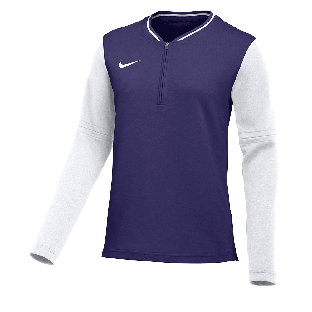 Nike Golf hot grey and purple 3/4 zip long sleeve tunic top