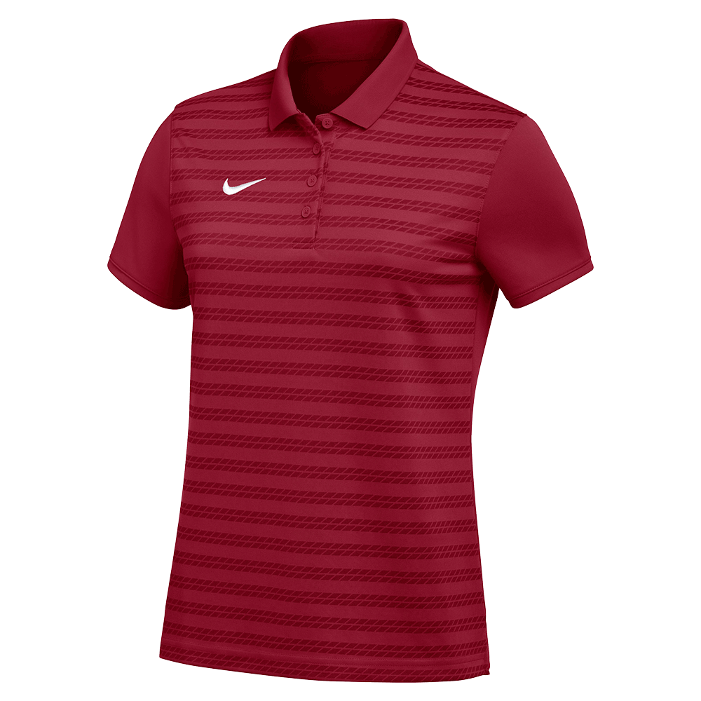 Nike Men s Dri Fit Coach Victory Polo University Red Gym Red White L