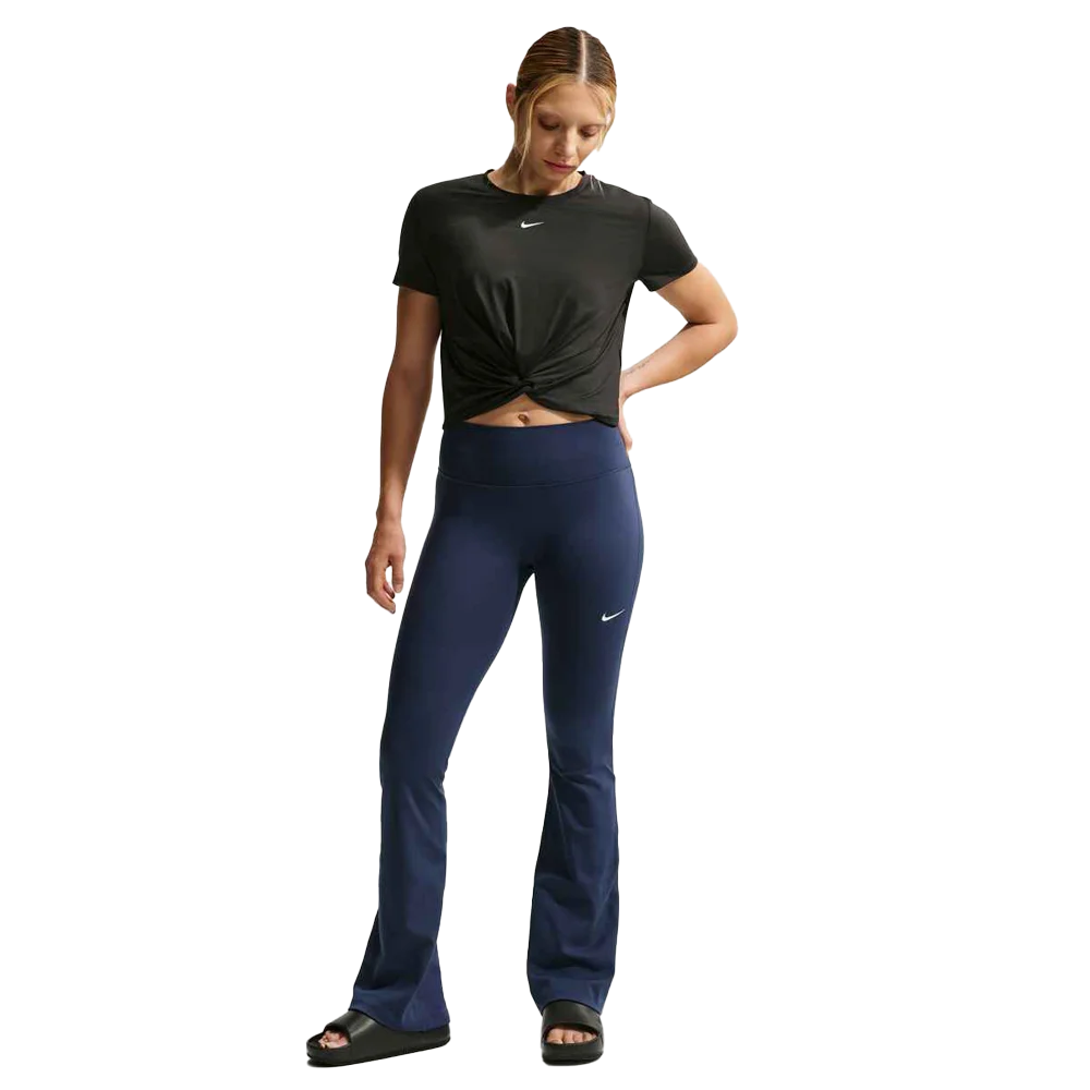 Nike Women's One High-Waisted Flared Leggings Navy color