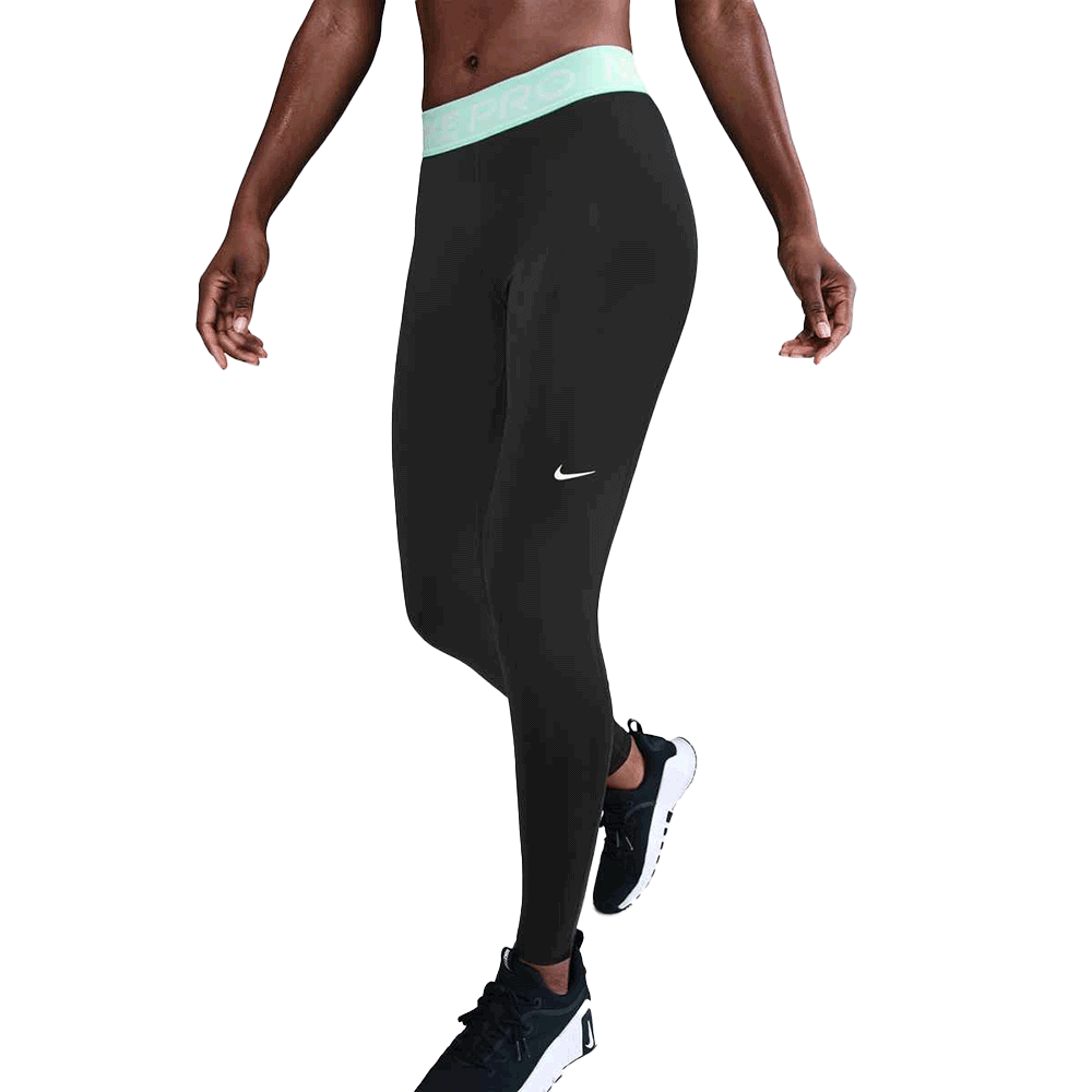 Nike Women's Pro Mid-rise Mesh-paneled Leggings