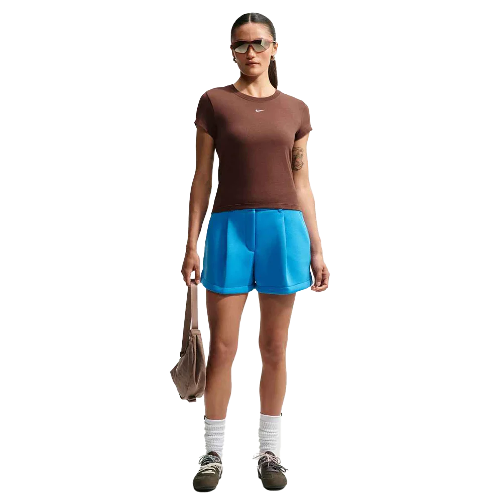 Nike Women's Sportswear Chill Knit T-Shirt Brown color